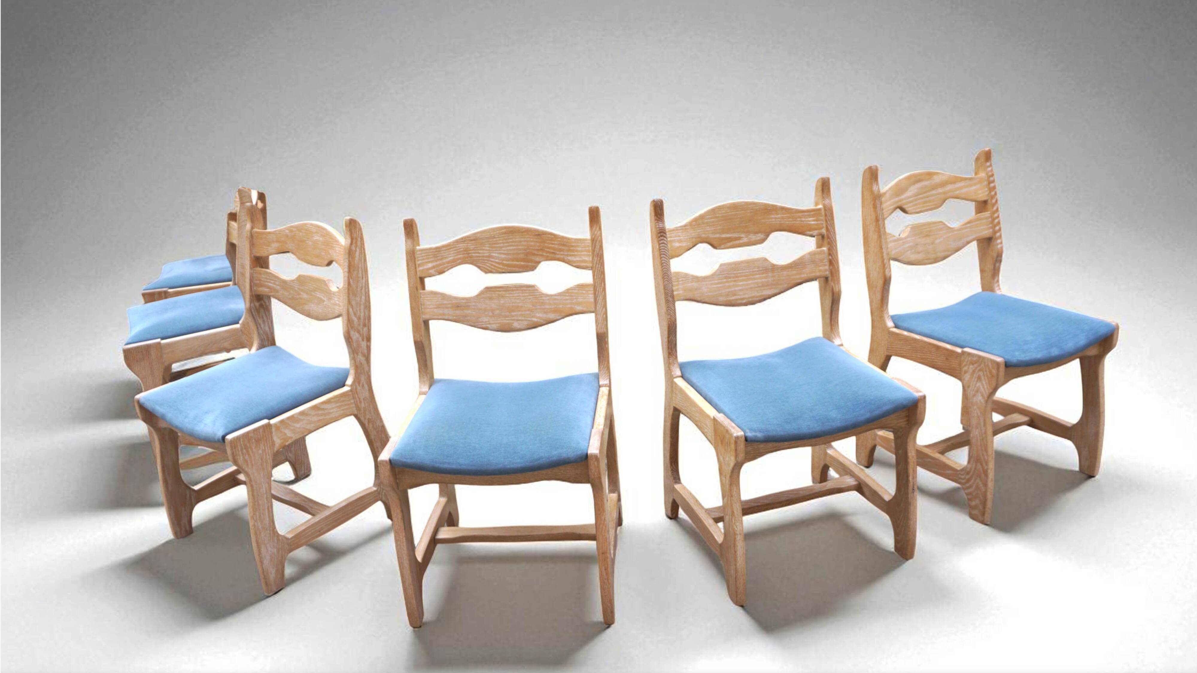 Chairs (x6) Guillerme & Chambron mod. “Lorraine”