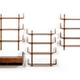 Fine danish teak wing shelf system 1950s