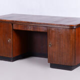 Restored art deco writing desk, Germany, 1930s, revived polish