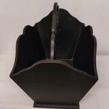 Antique Vintage Carved Wooden Magazine Rack