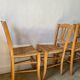 Lot 4 chaises paillées