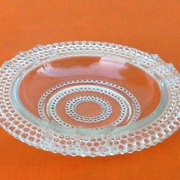 1970s ashtray transparent glass decor pearl tips