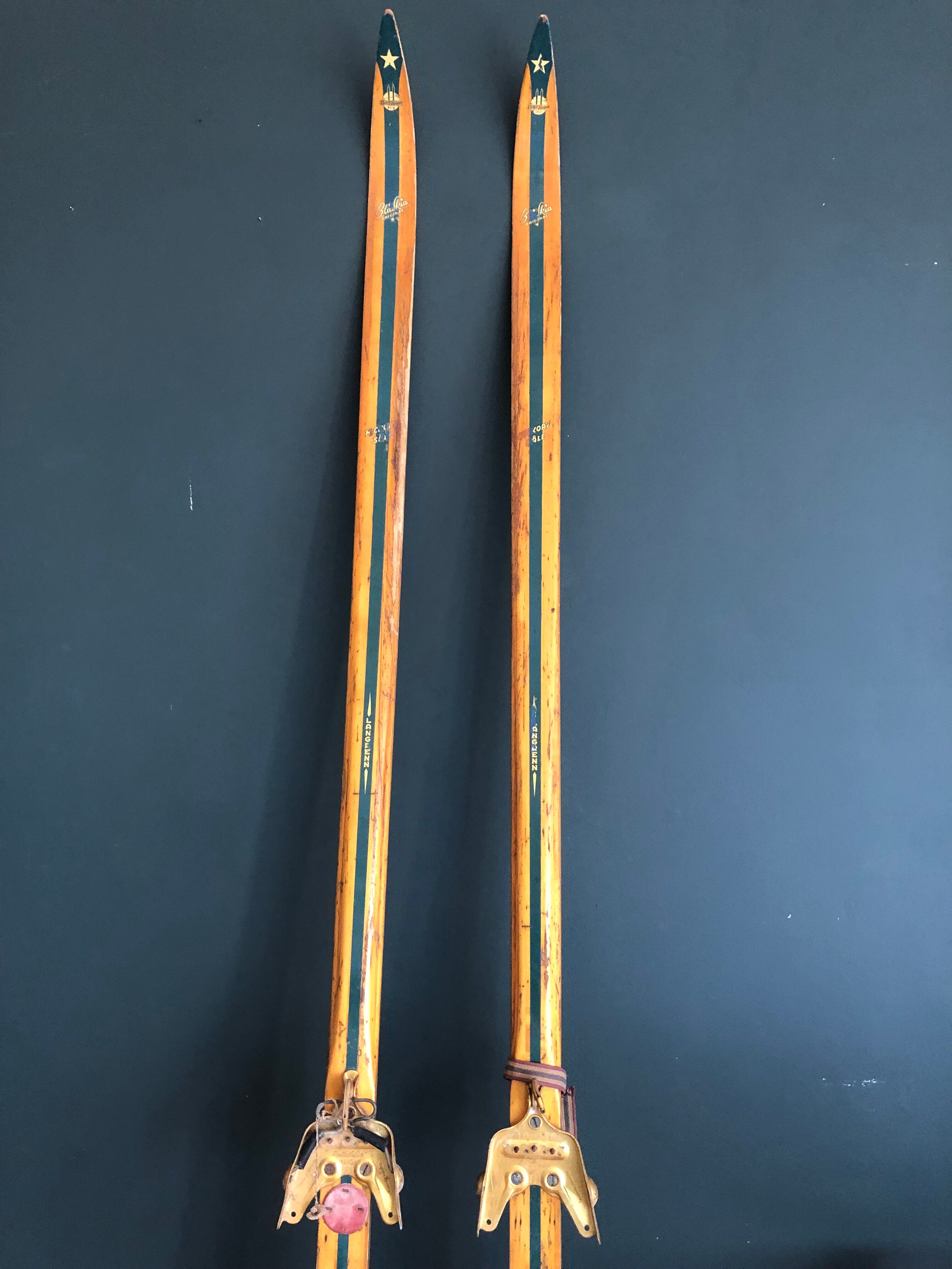 Pair of old skis