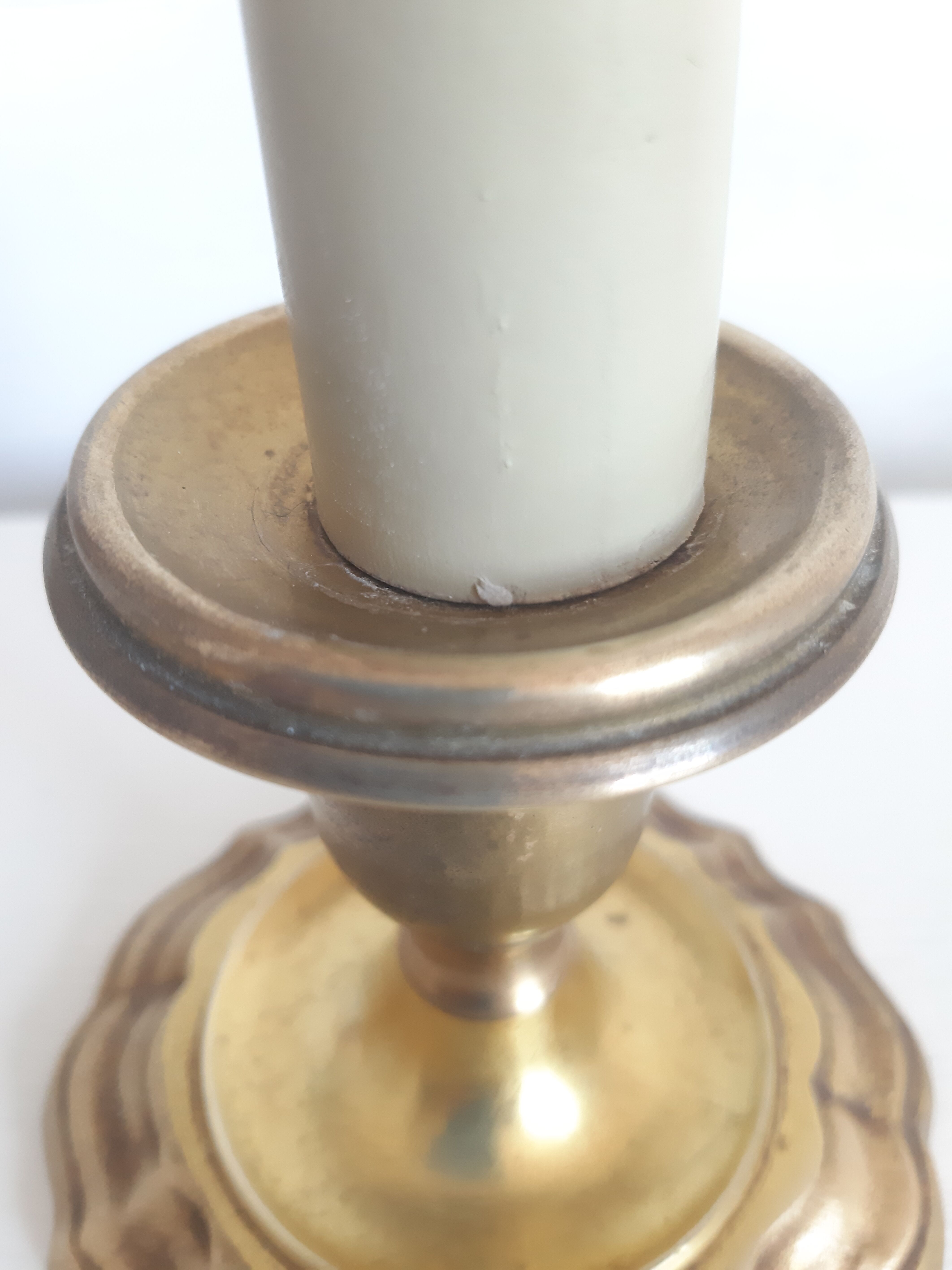 Brass lamp foot