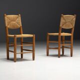 "Bauche" Dining Chairs by Charlotte Perriand for Steph Simon, France, 1950s