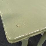 Patinated green baluster table