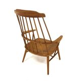 Scandinavian "Pinnstol" armchair in oak, Sweden, 1960