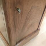 Rolling bedside 4 faces in walnut period Restoration