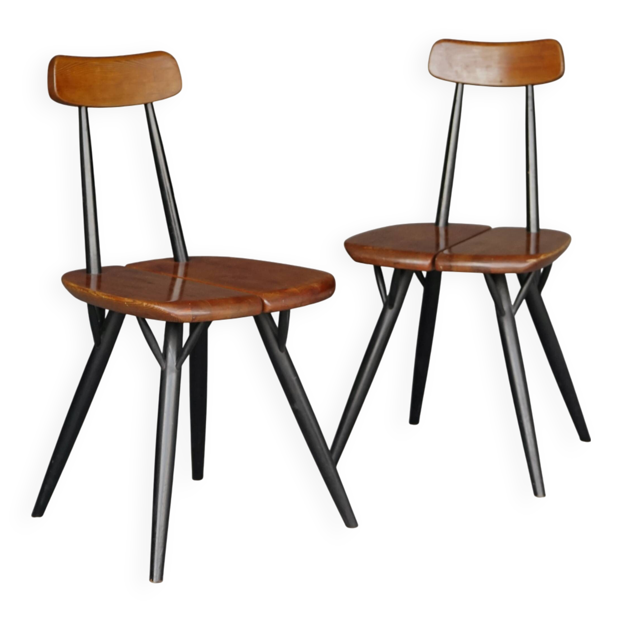 Chaises Pirkka par Ilmari Tapiovaara pour Laukaan Puu. années 1950