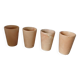 4 stoneware mugs