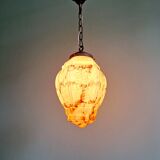 Art Deco marbled opaline pendant light, 1920s-30s