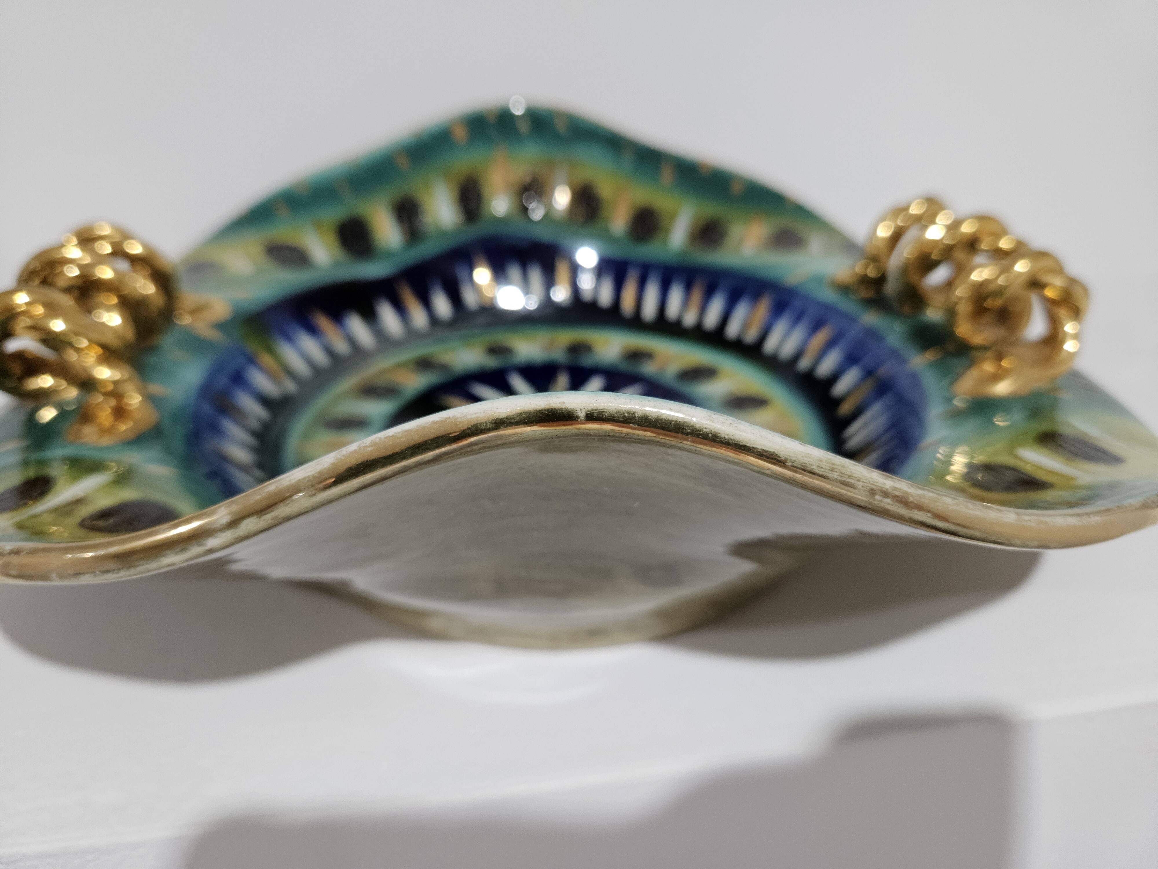 H. Bequet Quaregnon ceramic plate, Belgium 1950s.