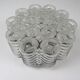 Vintage ceiling light WILA Leuchten in textured glass, Germany 1970.