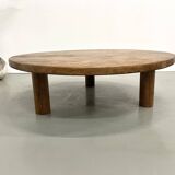 Circular oak coffee table, circa 1950