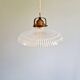 Art Deco pendant light in grooved glass, 1920s-30s