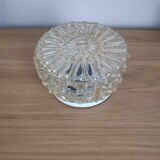 70s amber glass ceiling light