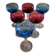 Six crystal wine glasses Val Saint Lambert model Saumur.