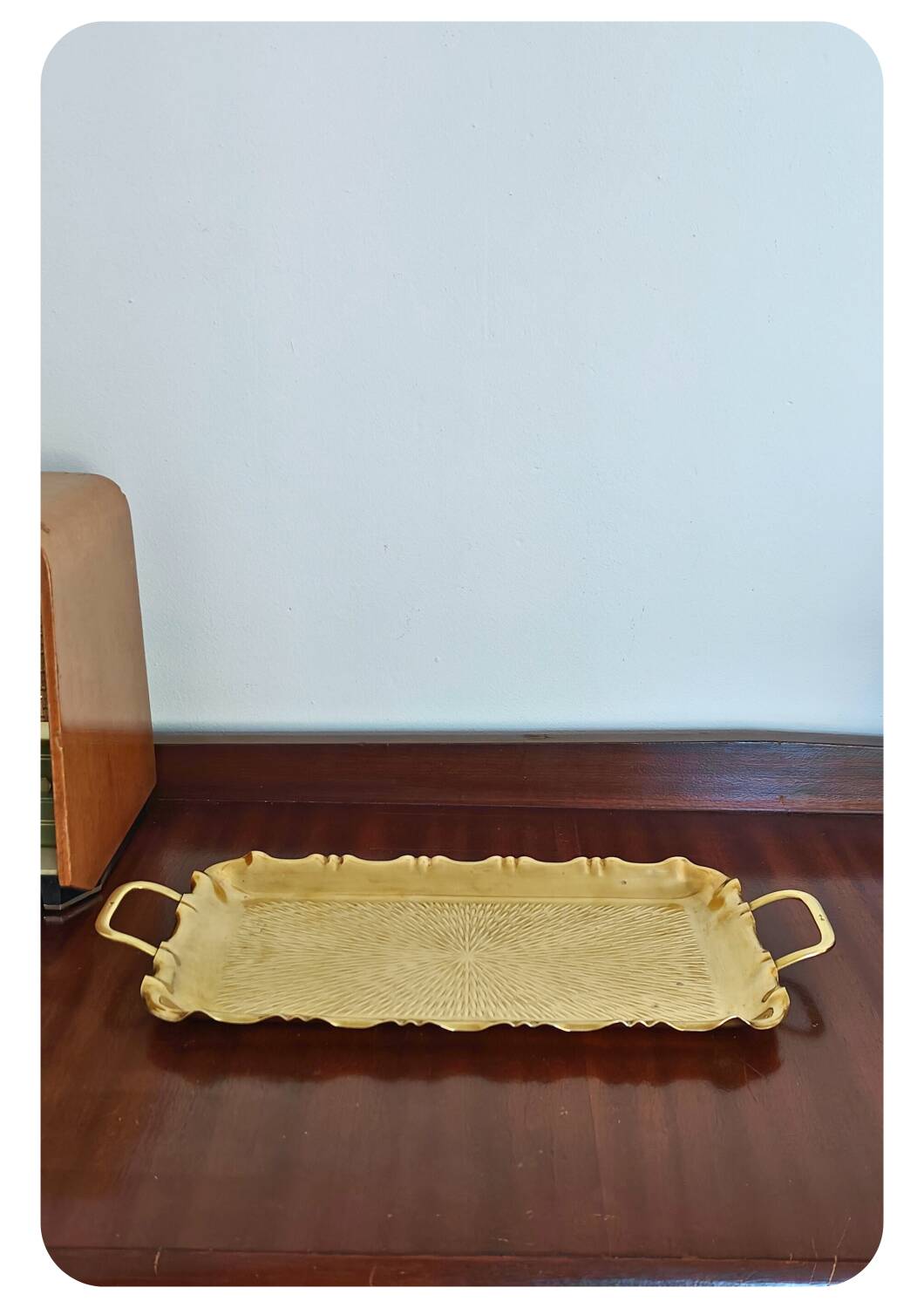 Plateau de service en laiton Art Déco