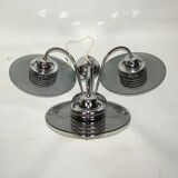 Chrome chandelier, Belid Sweden 1990