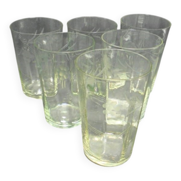 6 anciens verres