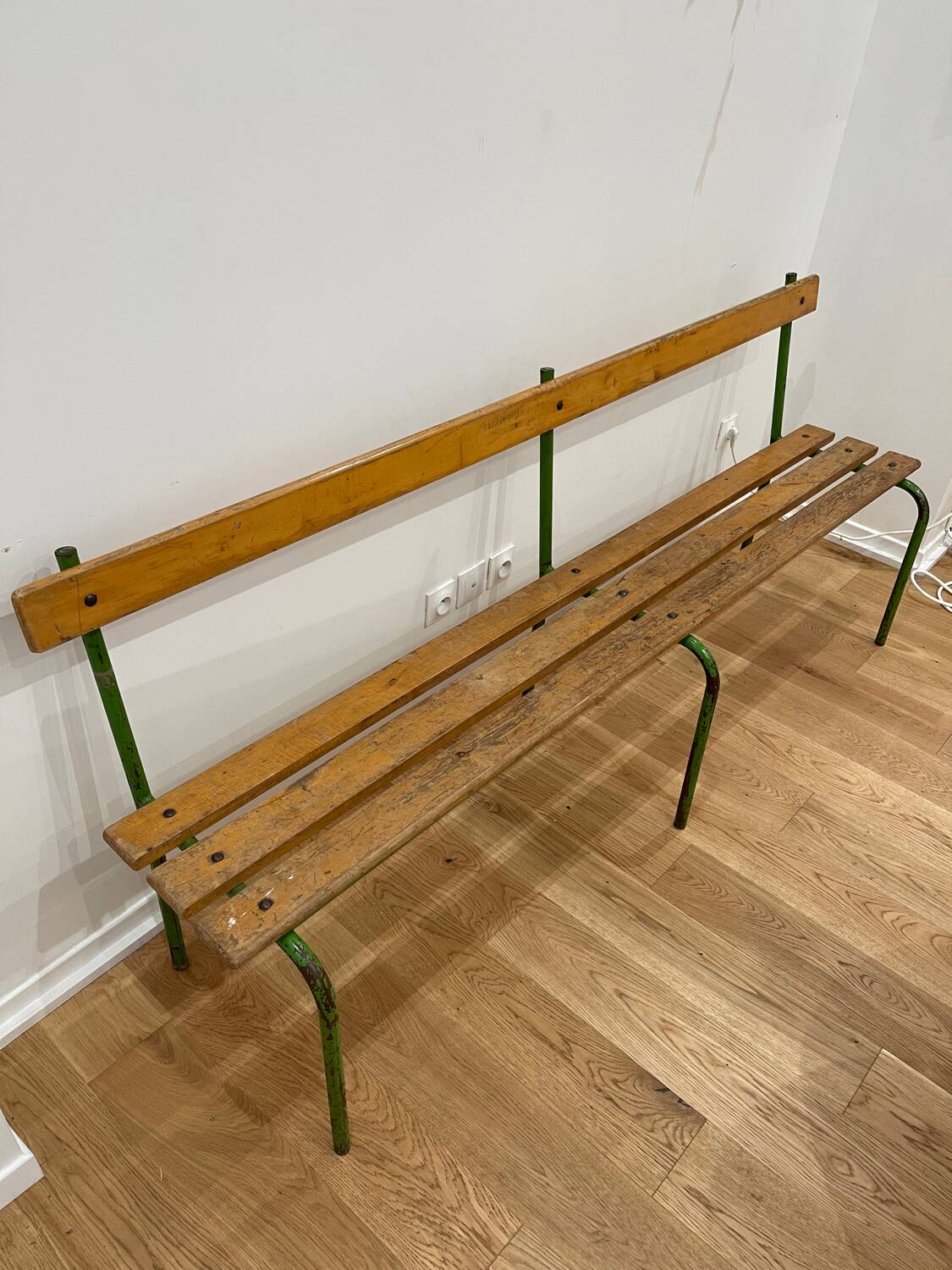 1950s school bench