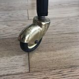 Vintage vinyl coffee table on wheels 1960