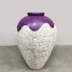 Vintage mactan stone vase XXL 'Color dip'
