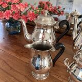 Service à thé et à café en métal argenté et bakélite