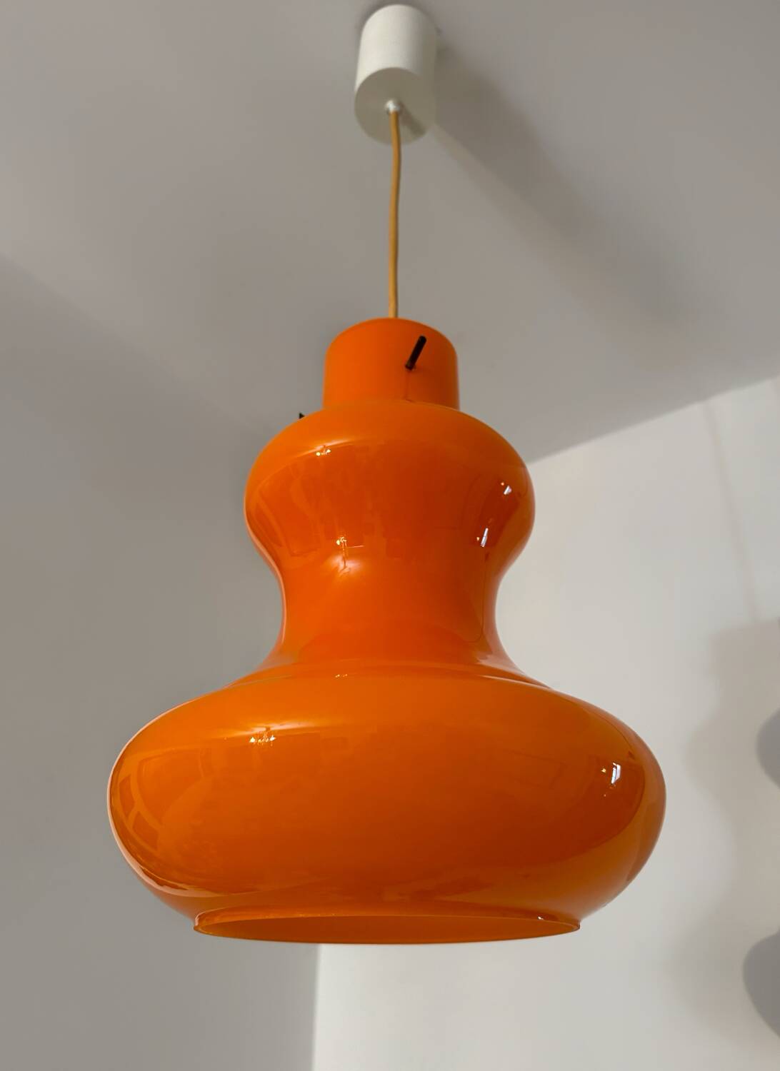 Orange opaline chandelier from the 70s