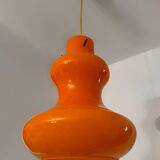 Orange opaline chandelier from the 70s