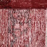 3x11 Shade Of Wine Red Handmade Turkish Vintage Runner Rug