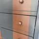 Small two-tone painted chest of drawers