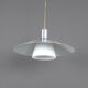 Danish design metal hanging lamp with milk glass, 1980s