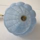 Old gooseneck wall lamp in vintage clichy glass