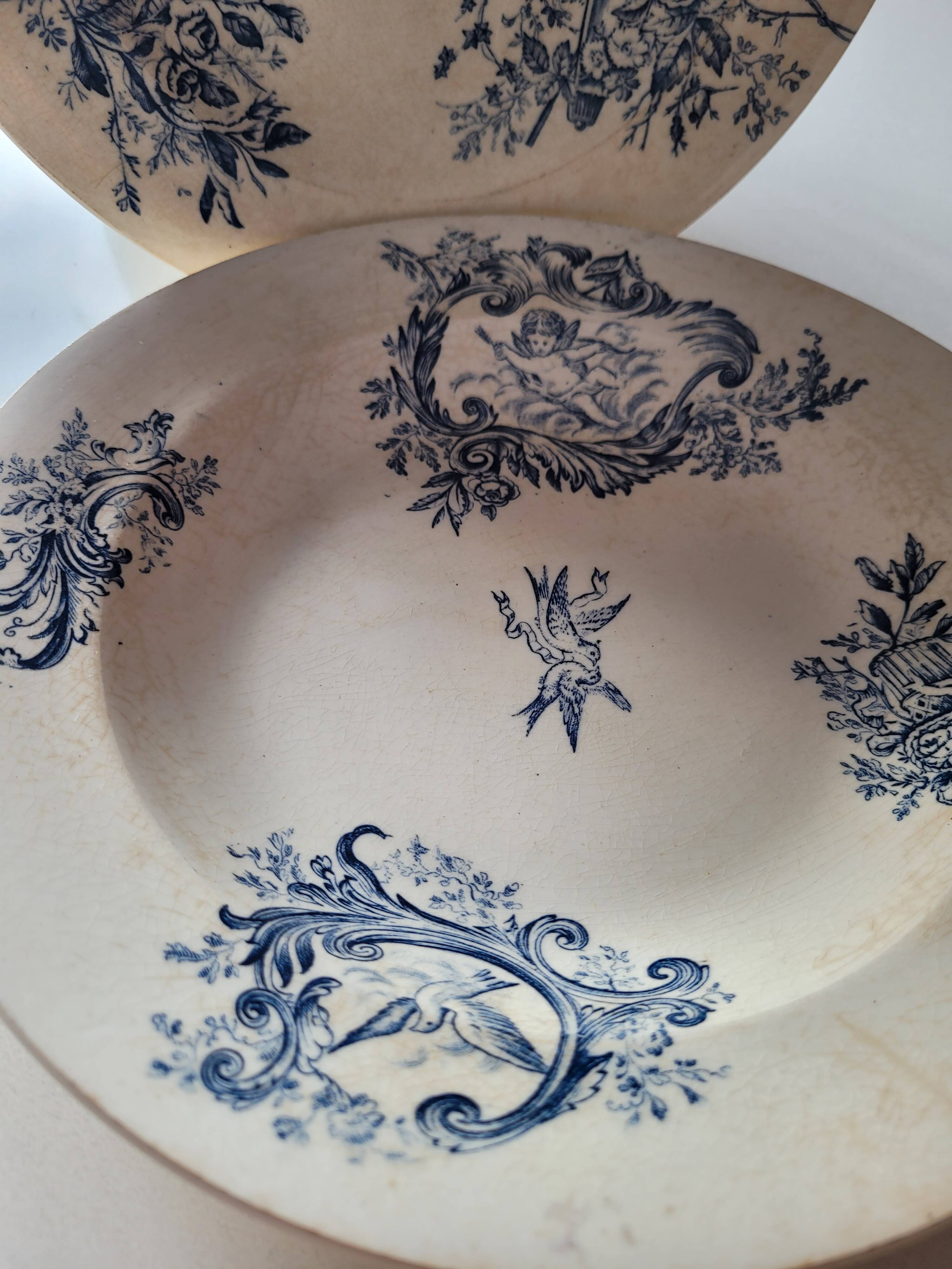 2 hollow plates Terre de fer