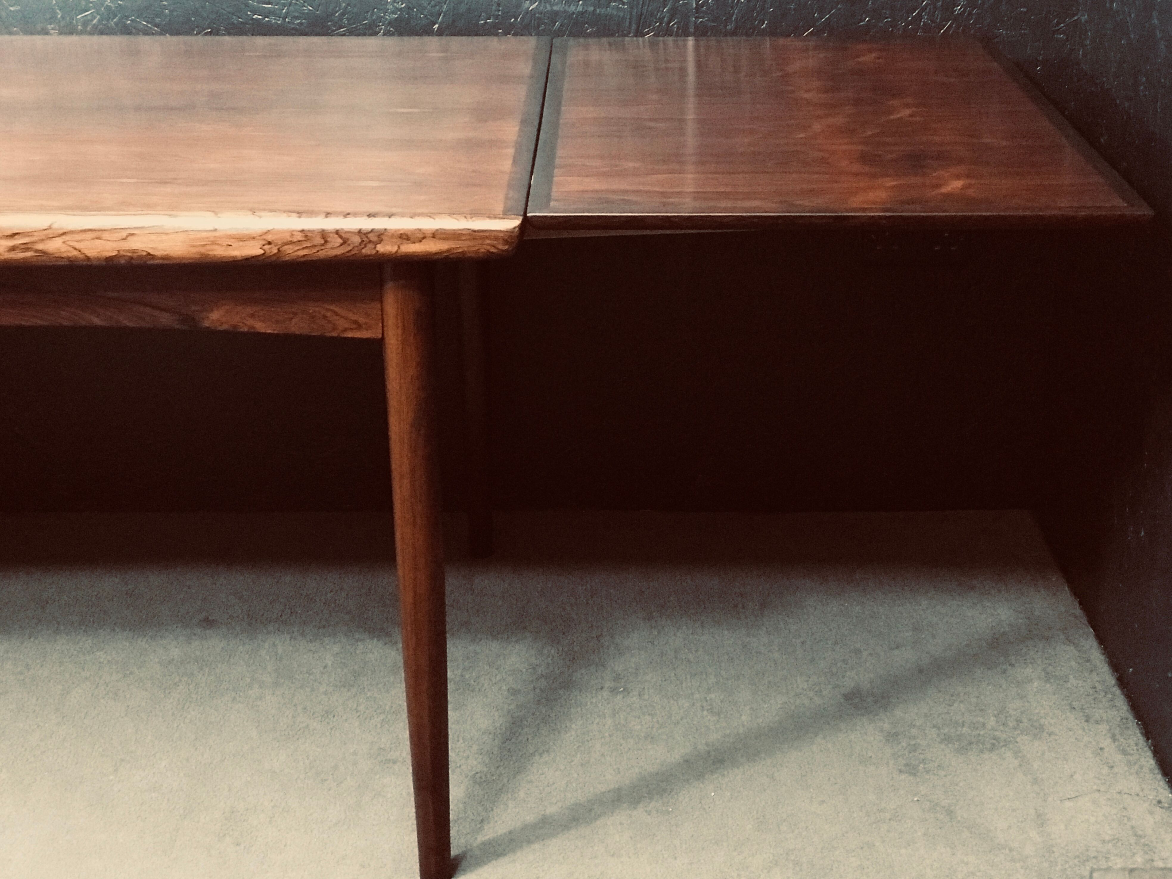 Mid-century danish rosewood extending table.
