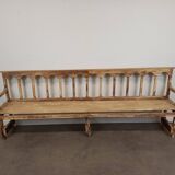 Patinated church pew