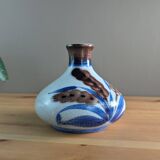 Small painted ball vase with numbered floral pattern