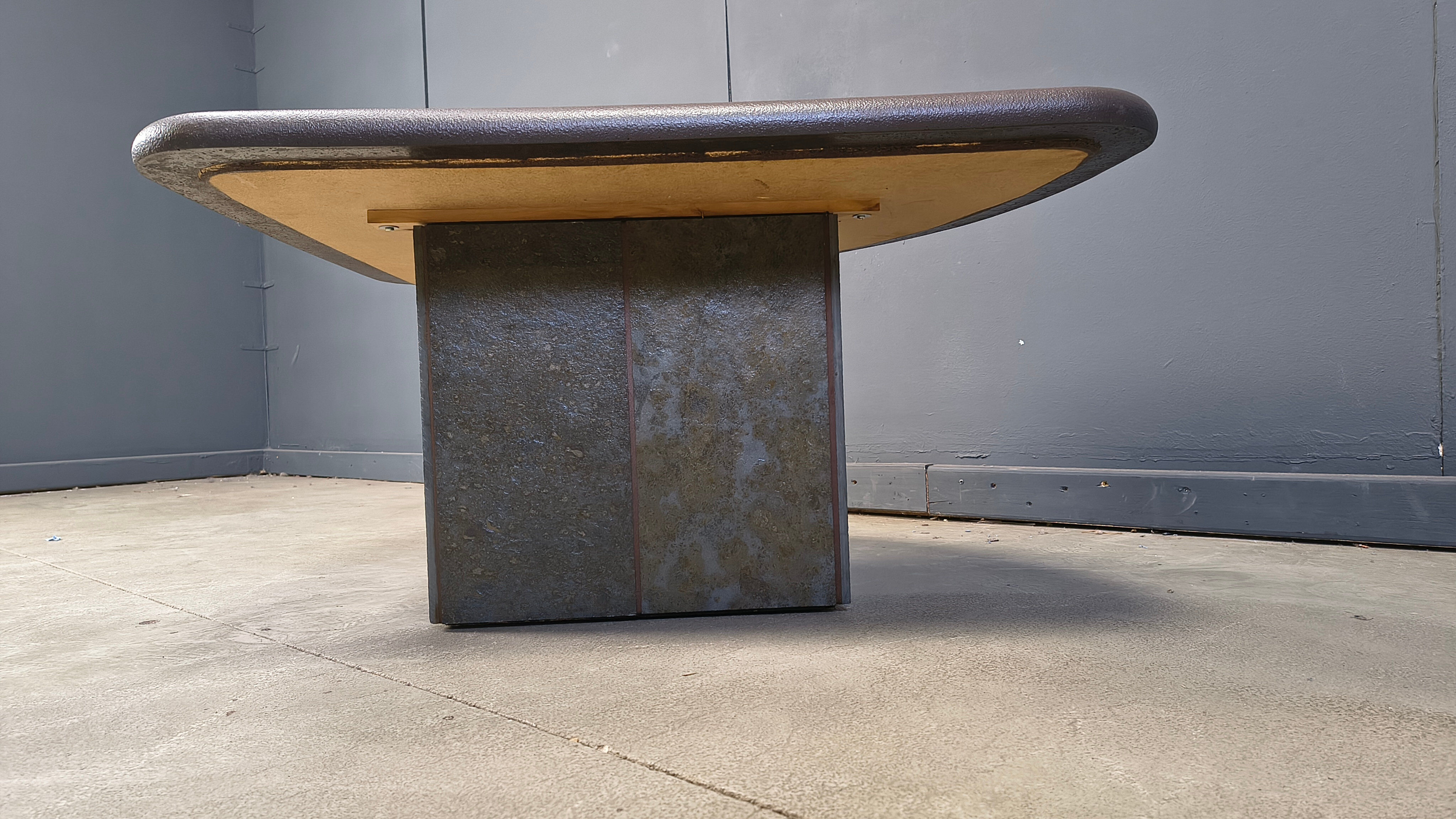 Vintage triangular Kingma style coffee table, 1970s