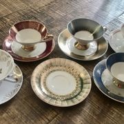 Vintage German fine porcelain cups and saucers