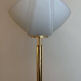 Brass & Opaline Floor Lamp by Milan, Spain, 1980s