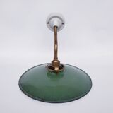 Swan neck and enamelled sheet metal wall light