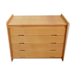 Commode en frêne massif 1970