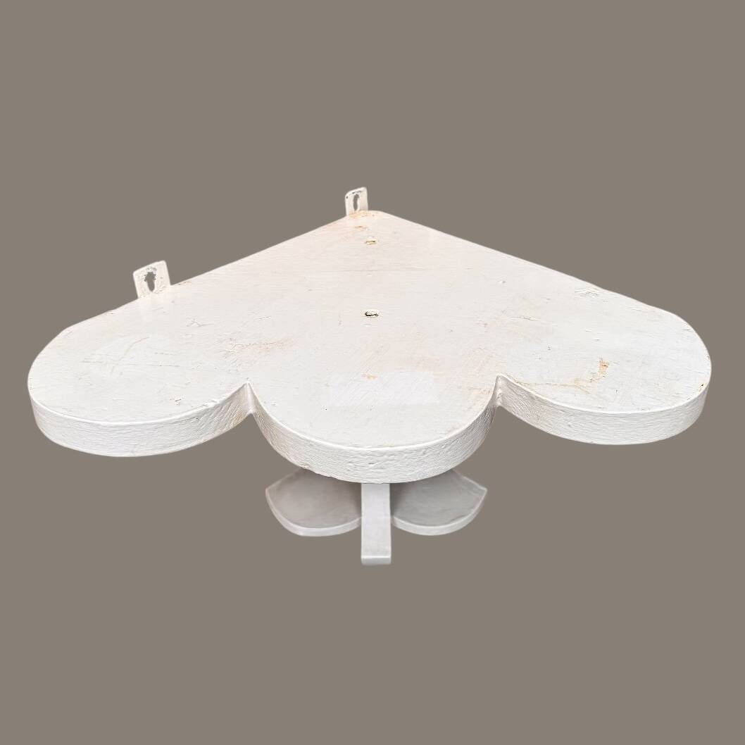 Old wooden wall corner shelf