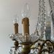 Grand chandelier in Louis XV style with crystal pendants.