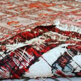 Kilim vintage fait main Sumak persan en soie artificielle 125cm x 183cm (19