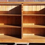 Pine bookcase (251 x 49 x height 288 cm)