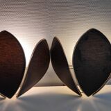 Black and gold wall lamps