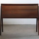 Vintage set of Danish rosewood bedside sewing nests attributed to Erling Torvits, 1960s