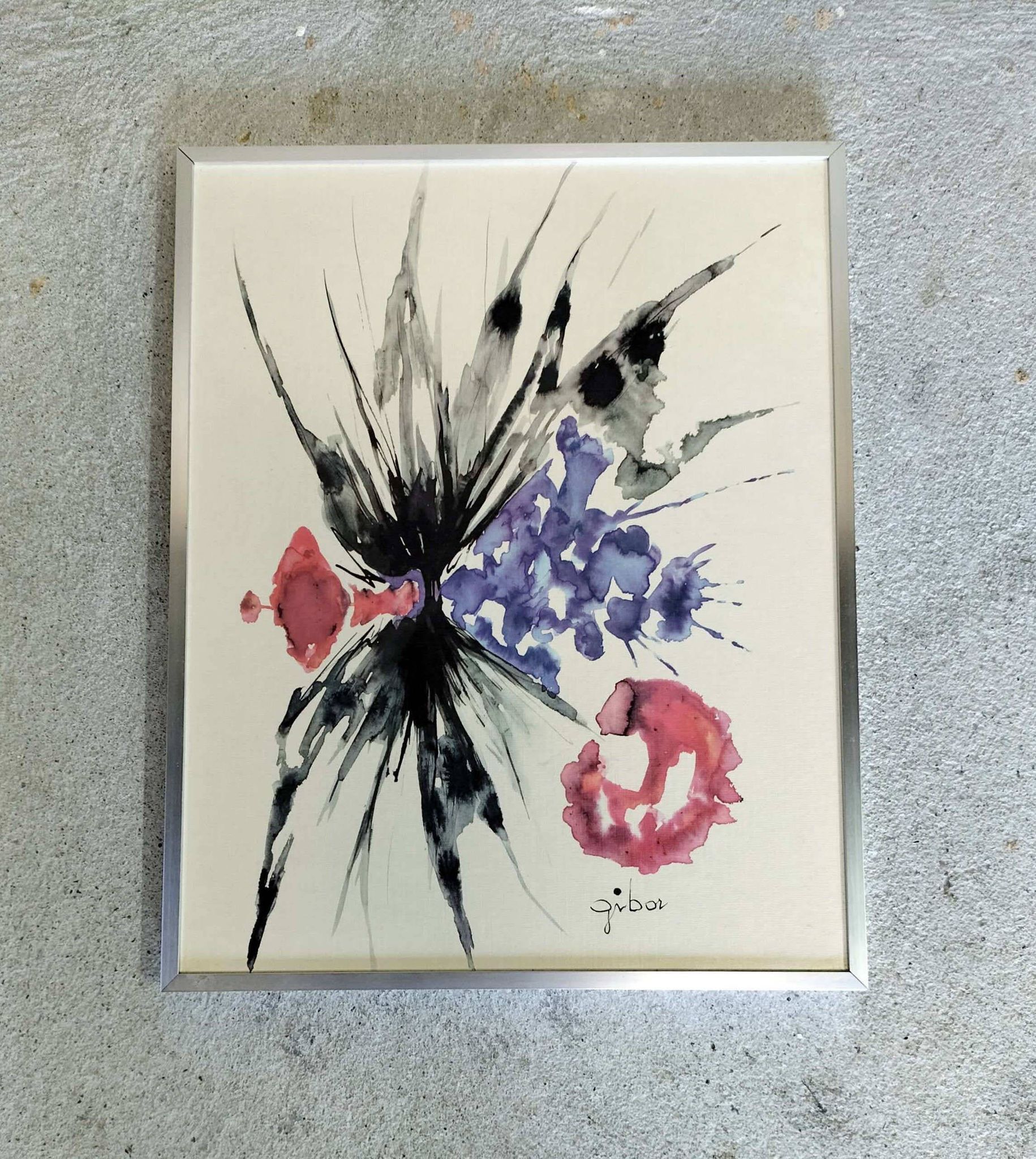 Print, watercolor on Gibor paper